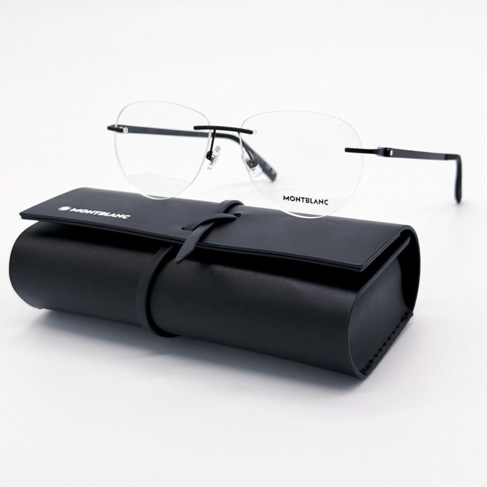 NEW MONTBLANC EYEGLASSES MB0186O 001 BLACK MEN EYEWEAR MONTBLANC
